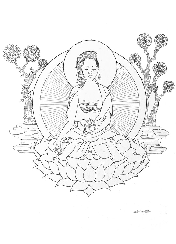 Ratnasambhava - Ratna family Buddha as a gender ambiguous person. 