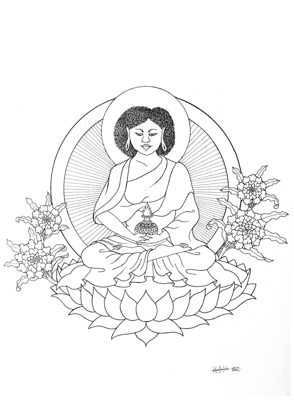 Amitabha - Padma Family, as a Black woman