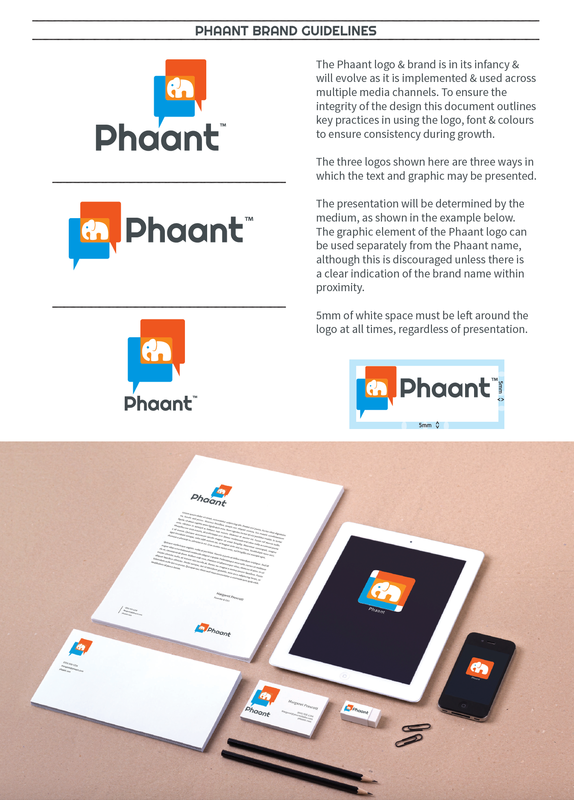 First page of brand guidelines for Phaant